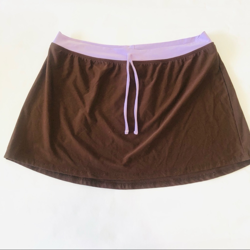Leilani Brown and Lavender Swim Skirt - Women’s M